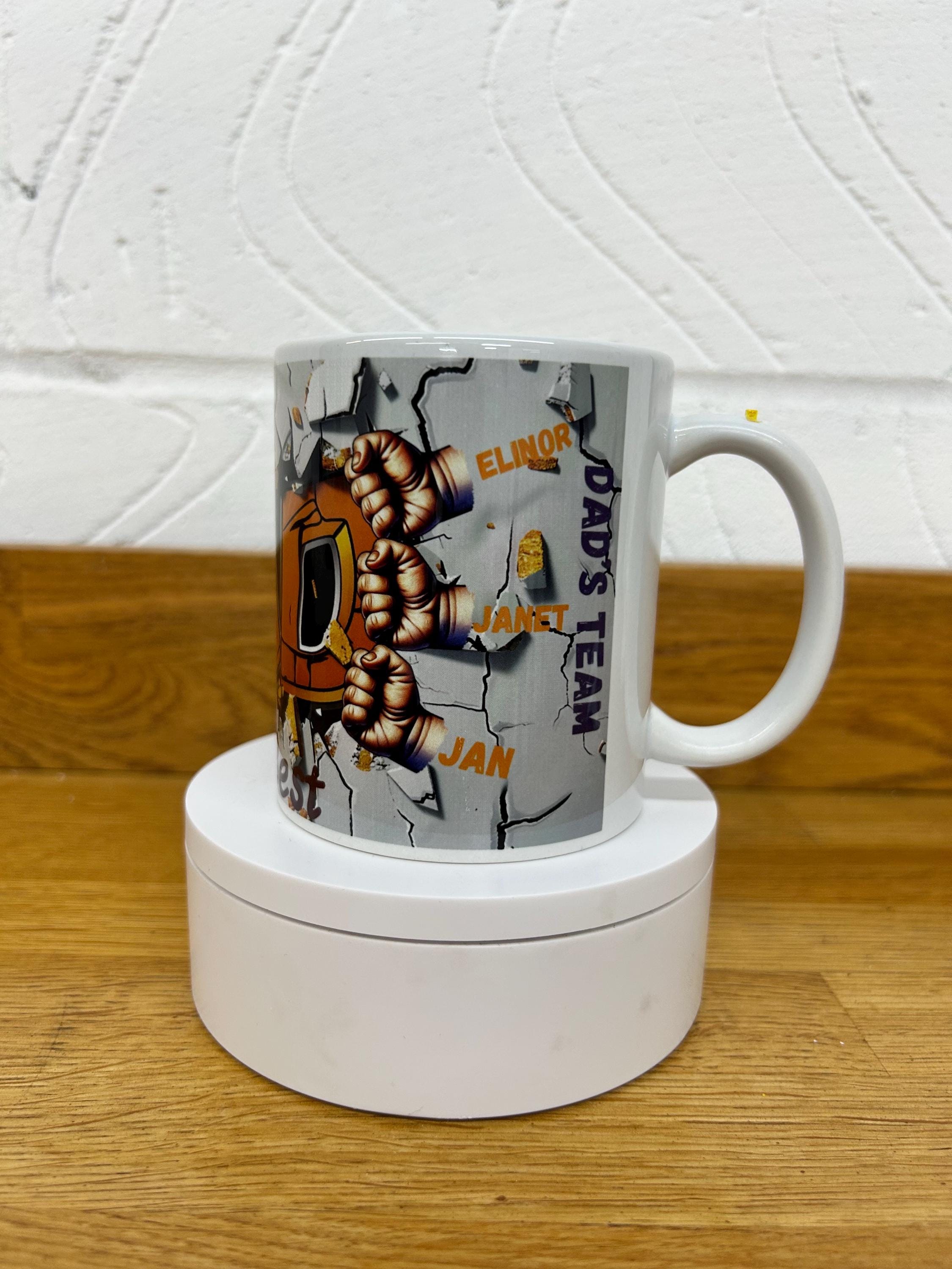Personalised Dad Mug | Custom Father's Day Gift from Kids | Children Names Coffee Mug | Birthday Present for Dad Him