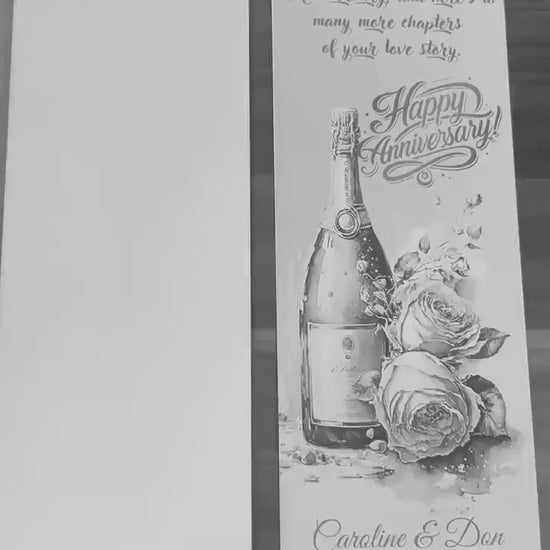 Personalised Christmas Wine Box, Custom Holiday Champagne Gift, Wooden Wine Gift Box for Couple, Xmas Keepsake, Festive Packaging, New Home